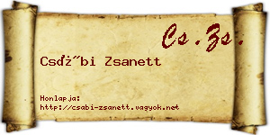 Csábi Zsanett névjegykártya