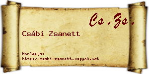 Csábi Zsanett névjegykártya