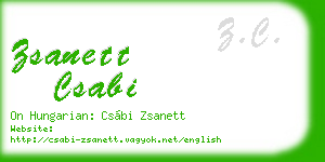 zsanett csabi business card