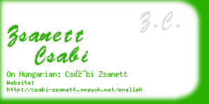 zsanett csabi business card